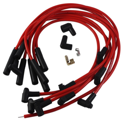 Red JDMSPEED BBC Big Block Chevy 454 Spark Plug Wires HEI STR Over Valve Cover