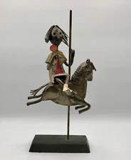 Manuel Felguerez MCM Brutalist Metal Sculpture Girl On Carousel Horse /b
