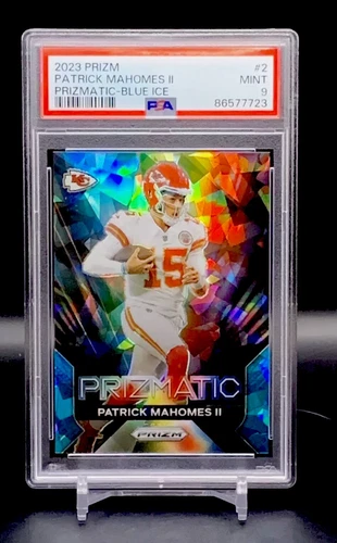 2023 Prizm Patrick Mahomes Prizmatic – Blue Ice PSA 9 -  43/99