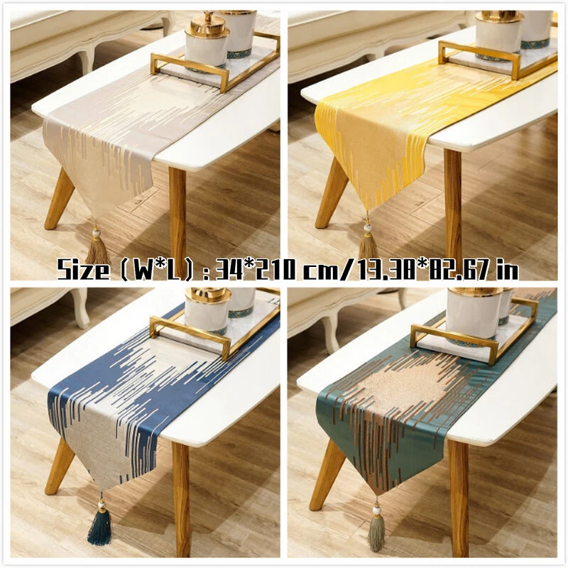 Luxury Table Runners with Tassel Fringe Tablecloth Bed Flag for Birthday Party - Image 2 of 4