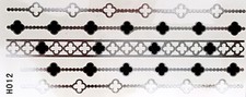 Tattoo Silver Disposable Flash Adhesive Temporary 5teile Armband Neck Chain Foot