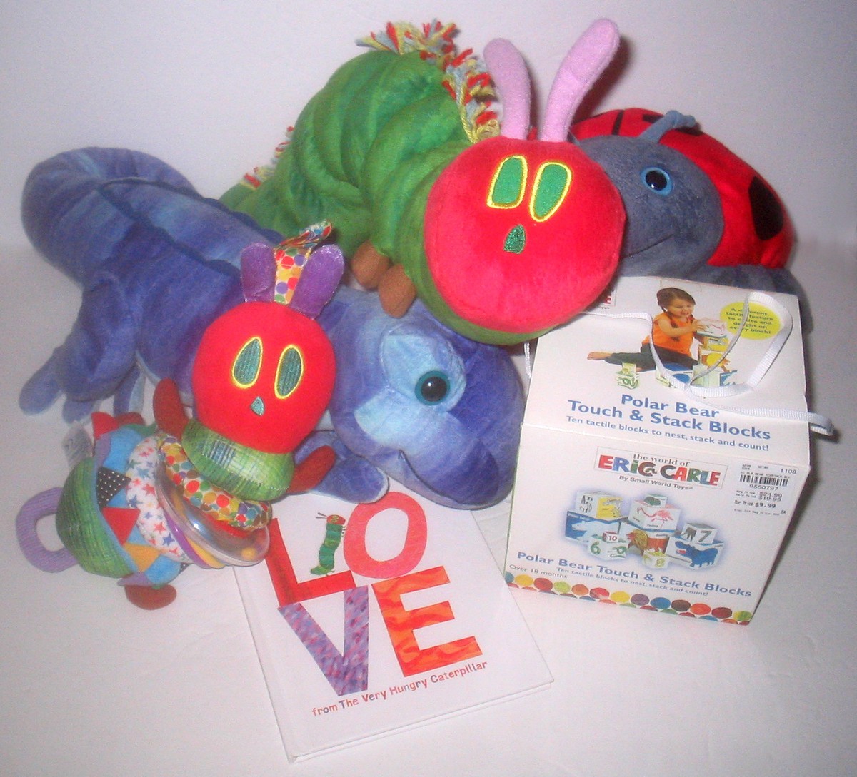 ERIC CARLE Kohls Plush Book Lot Nesting Blocks The Hungry Caterpillar