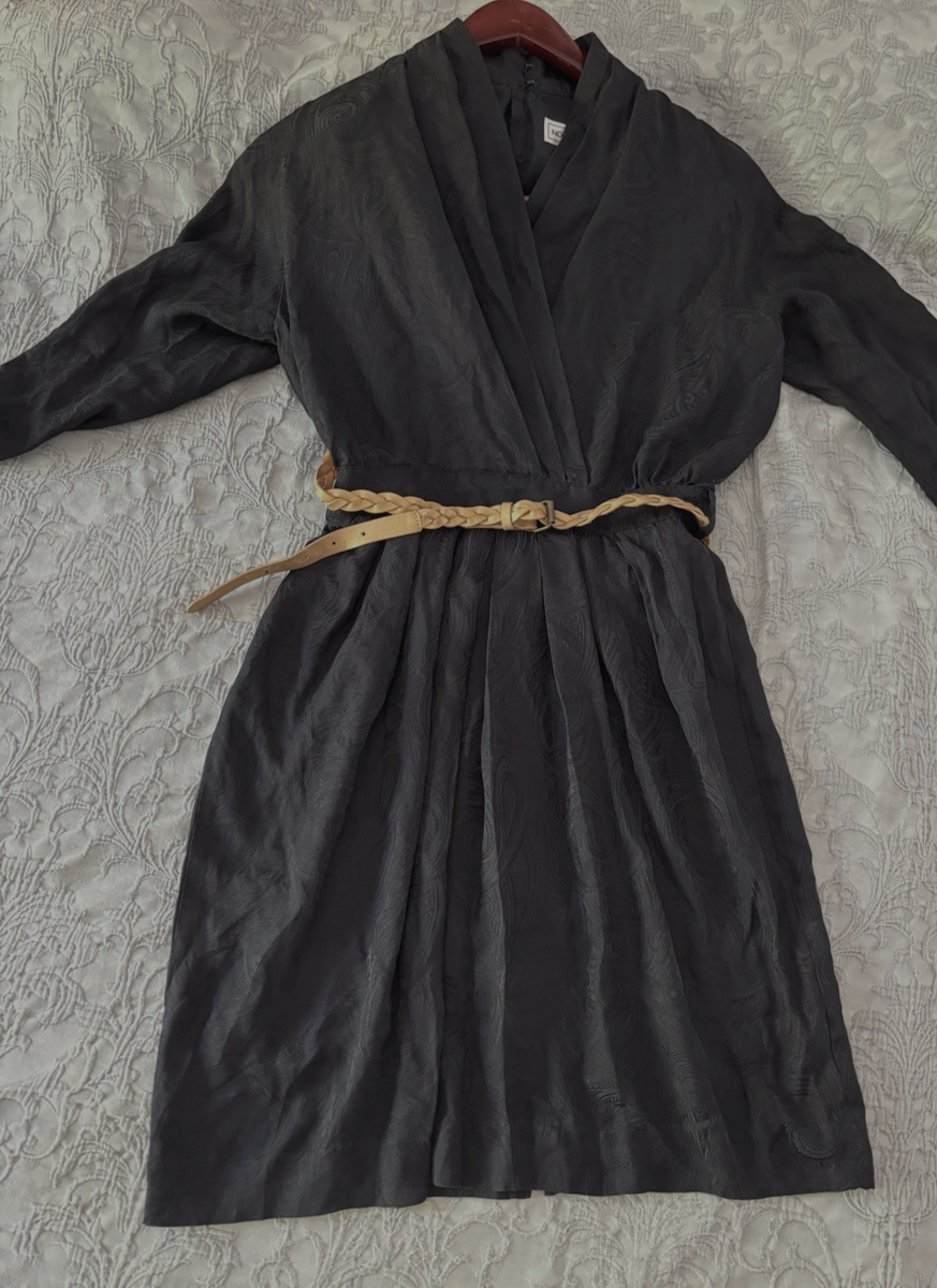 nora noh silk dress Nora Noh Silk Wrap Dress XS-M OMNIA