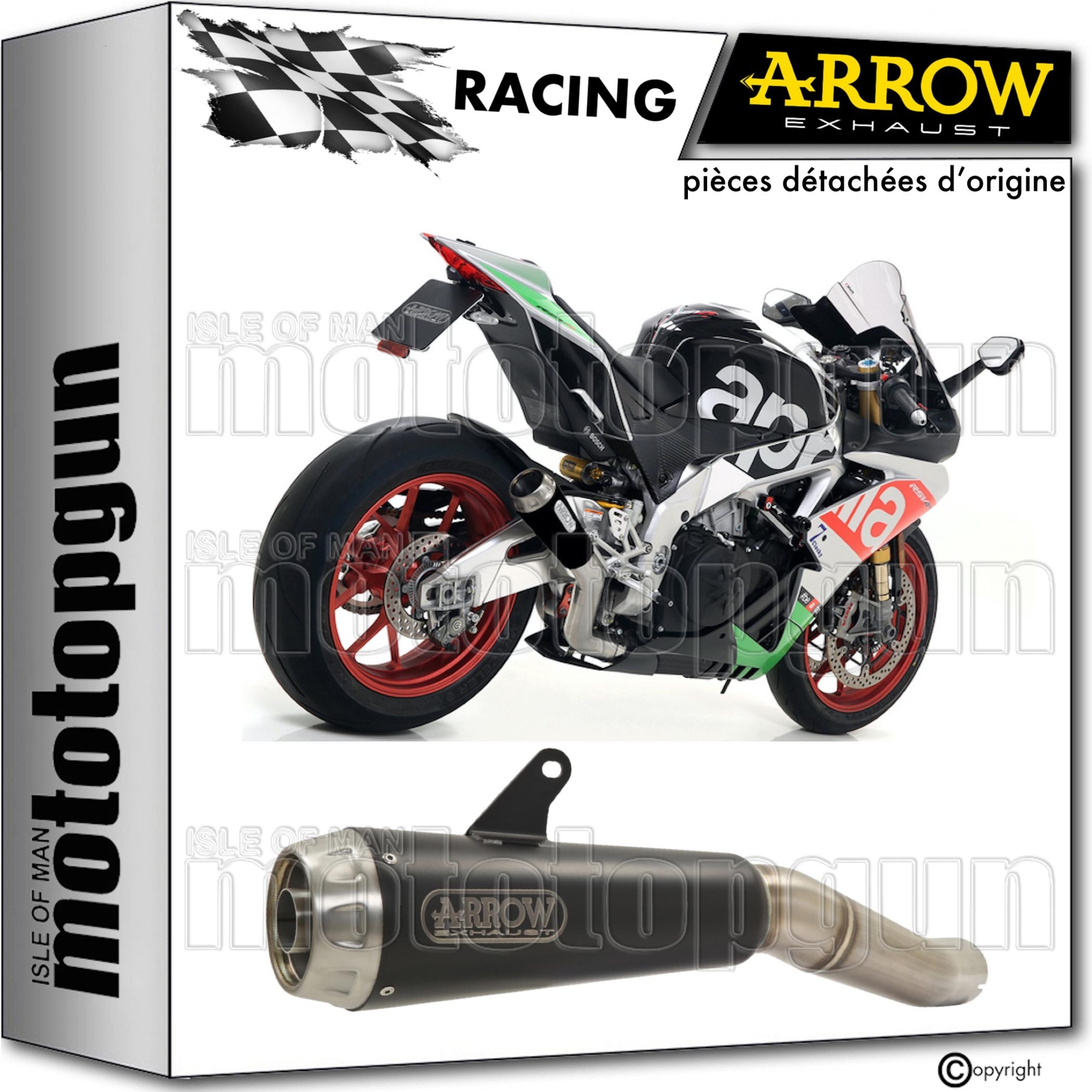 Pot Arrow RC Pro-Race pour Optimiser la Puissance de l'Aprilia RSV4