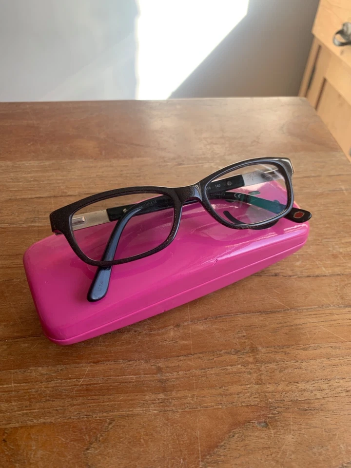 Lulu Guinness L857 Full Rim Black Bronze Glitter Eyeglasses Frames - Eyewear - Image 3 of 4