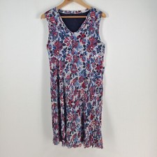 Unbranded womens dress size S shift multicolour floral stretch sleeveless 059683