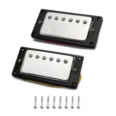 Metallor Bridge Neck Electric Guitar Humbucker Pickups Set for Guitar Chrome