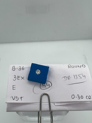 Lab grown 0.30 Ct VS+ Clarity E Color Loose Diamond Round