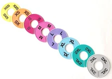 LuLaRoe 16 PCS Colored Clothing Round Rack Size Dividers XXS - 3XL (2 PCS/Size)