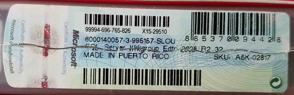 Open Box - A5K-02817 Microsoft SQL Server 2008 R2 Workgroup 5 CAL - Image 2 of 4