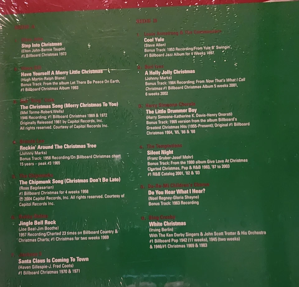 Christmas Number 1's LP Limited Edition Opaque White Vinyl Record LP - Image 3 of 4