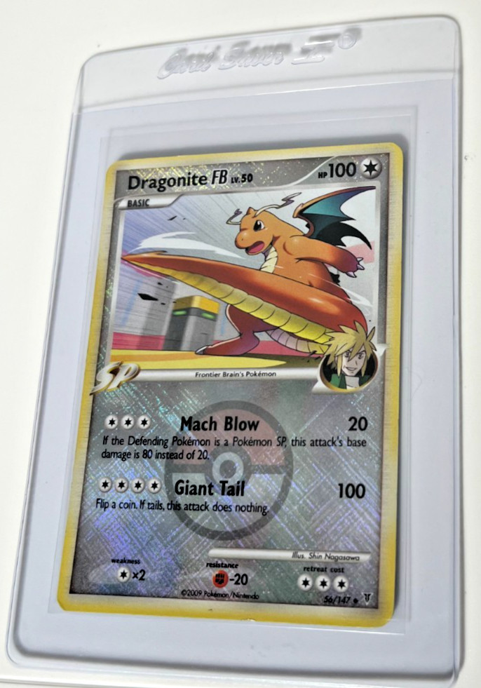 POKEMON SUPREME VICTORS DRAGONITE FB 56/147 LEAGUE PROMO CARD SAVER GRADE READY