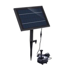  Battery Backup Solar Fountain Pump with LED Lighting Solar Powered Water Pump 