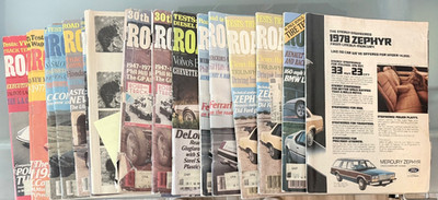 R&T Road & Track Magazines 1970s Mercedes Lotus Esprit Porsche Cars Sports