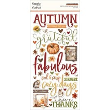 Simple Stories  AUTUMN BREEZE  Foam Stickers