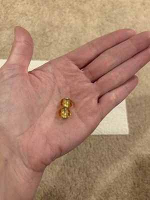 Trollbeads yellow prism bead- set of 2