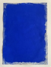 Yves Klein Monochrome Hand Painted Art Ultramarine Blue French Blu Design F39