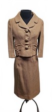 Vintage Brown Women's Skirt Suit - Classic Timeless