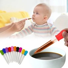 10Pcs/Set 5ml Silicone Plastic Pipette School Lab Experiment Supplies Dropper UK