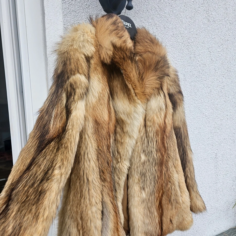 Mantel Rotfuchs Fuchs Pelz Gr. 38 Echtfell Vintage in gepflegtem Zustand - Bild 4 von 4