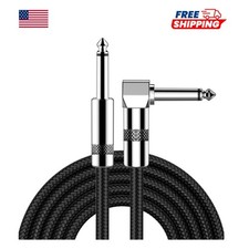 Flexible 10ft Electric Instrument Guitar Cable with Noise Rejecting Insulation