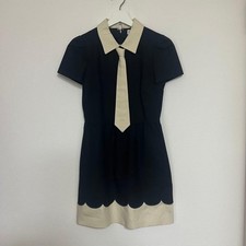 Red Valentino Collared Mini Dress With Bicolor Tie And White Collar