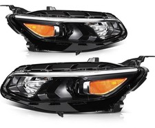 Headlight Assembly Replacement For Chevrolet For Malibu Chrome Housing Amber