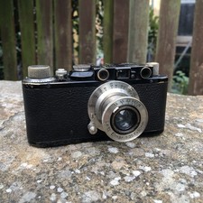 1932 Leica II Rangefinder Camera Black Paint + Nickel Leitz Elmar - Film Tested
