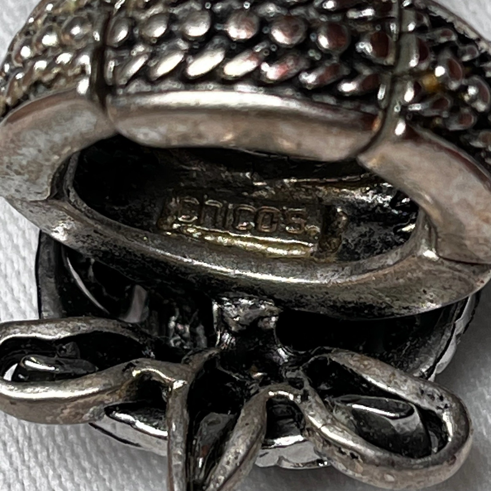 Chico's Sterling Silver Turtle Ring Adjustable St… - image 5