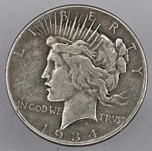 1934-S Peace Dollar XF Tougher Date - 25070