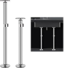 2 Pc Undermount Sink Brackets 45-79cm Adjustable Support Pole for Bathroom Steel