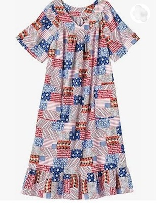 1X PLUS Casual Patio Sun Lounger Gown House Dress Comfortable Flowy Short Sleeve