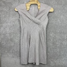 Pendleton Midi Dress Women's Size 14 Pink Green Cap Sleeve Seersucker