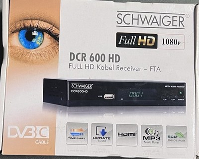 Schwaiger DCR 600 HD Full HD Kabel Receiver   DVB-C HDMI USB Time Shift