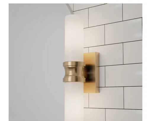 Hunter Lenlock 16 2 -Light Satin Gold Modern/contemporary Vanity light - Picture 2 of 5