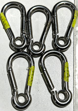 T316 Stainless Steel Carabiner Clip Snap Hook Spring Karabiner Carabina WITH EYE