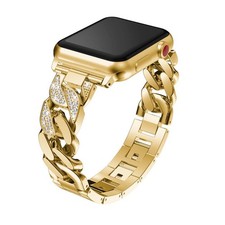 Bling Band Stainless Steel 49mm/46mm/45mm/44mm/42mm Series 3/2/1 , Gold