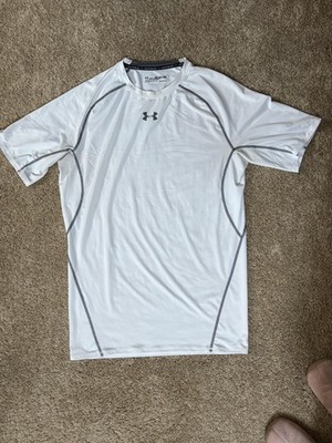 Under Armour Shirt Mens 2XLT White HeatGear Short Sleeve Athletic Tee Top