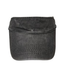 Unbranded Strapback Visor Hat Black One Size Solid Adjustable Blank