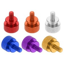 6 Pcs Computer Case Thumb Screw M4x8mm Knurled Screws, 6 Color