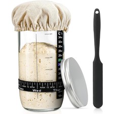 24oz Glass Sourdough Starter Jar, Sourdough Baking Supplies, Culture Container