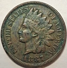 1887 Indian Head Cent Penny