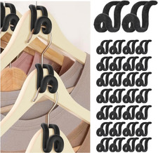 30 Stück Platzsparende Kleiderbügel, Hangers Clothes, Schwarz, Ideal Für Kleine 