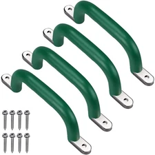 Set of 4 Safety Playground Handles, Metal Grab Bars with Finger Indentations ...