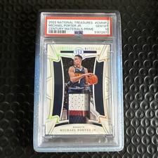 2022 National Treasures Michael Porter jr Century Materials Prime Patch PSA 10