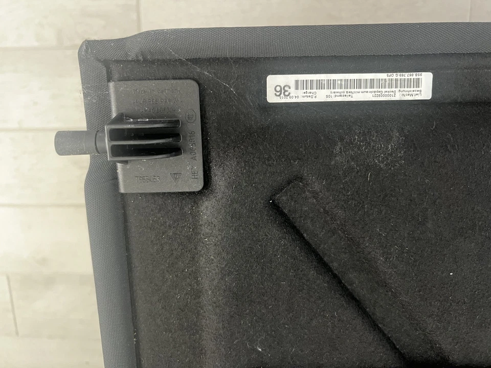 OEM 2015-2022 Porsche Macan equipamiento maletero maletero cubierta embellecedor Foto 3 de 4