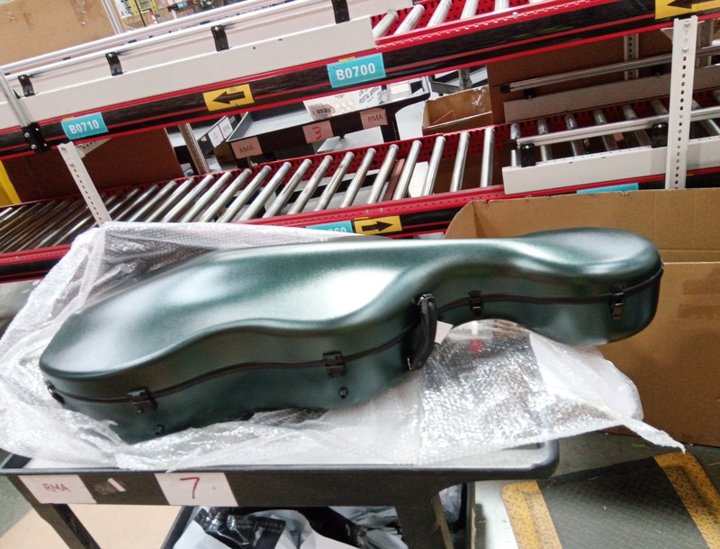 Carbon Fiber Cello Case 4/4 Hard Shell Waterproof Portable With Straps