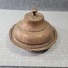 Vintage Hand Hammered Tinned Copper Lidded Serving Bowl Dish Ethnic