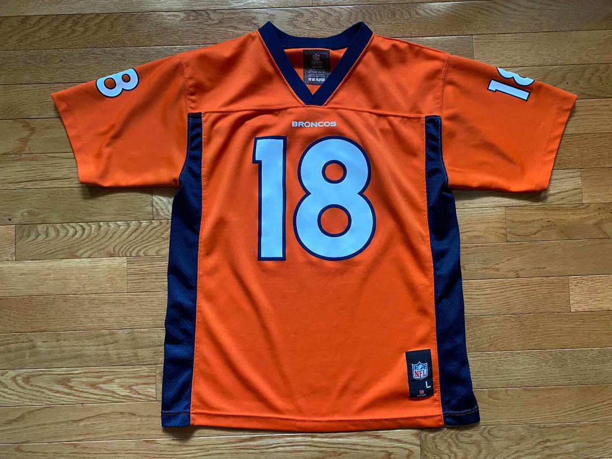 Peyton Manning Jersey YOUTH Boys Sz Large 14 16 Denver Broncos eBay