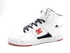 DC CURE HI TOP WHITE RED MEN SHOES